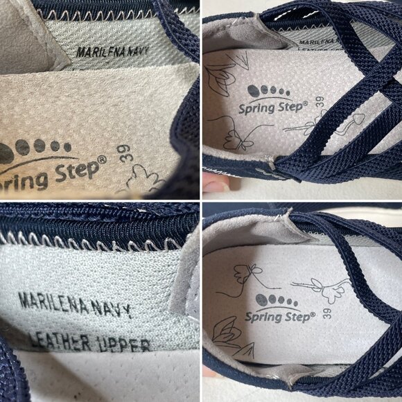 Spring Step Women’s Marilena Slip-on Shoes Navy Mesh Suede Size 39 US 8.5 - Picture 7 of 16